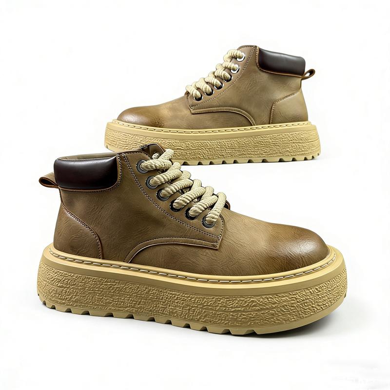 Autumn and winter new high-top Martin boots thick-soled heightening retro casual boots