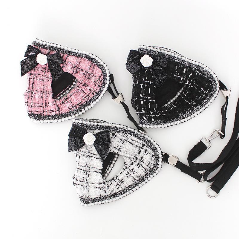 Dog Princess dress Chest Strap Pet Supplies Yorkshire Leash Dog Harness No Head Bow