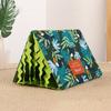 Breathable Guinea Pig Nest Parrot Pattern Hamster Triangle Tunnel  for Guinea Pig Golden Bear