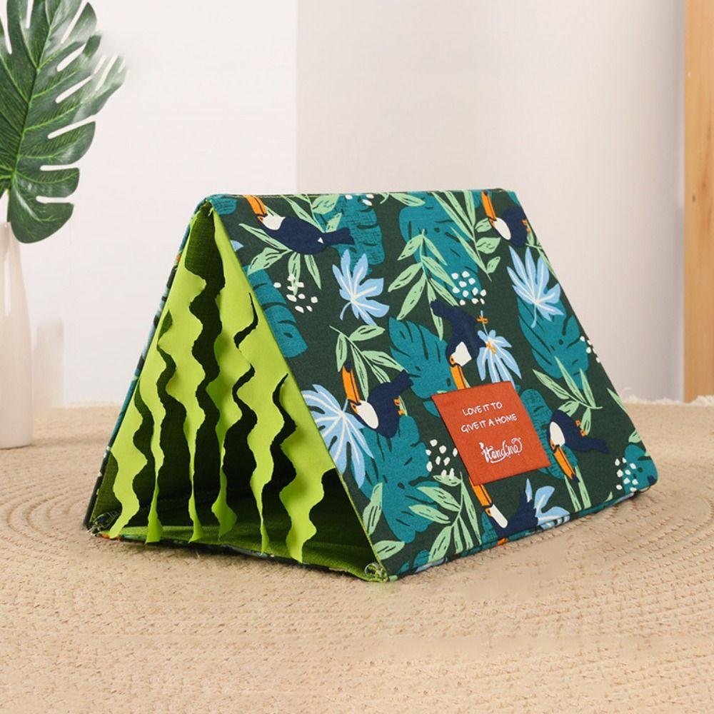 Breathable Guinea Pig Nest Parrot Pattern Hamster Triangle Tunnel  for Guinea Pig Golden Bear