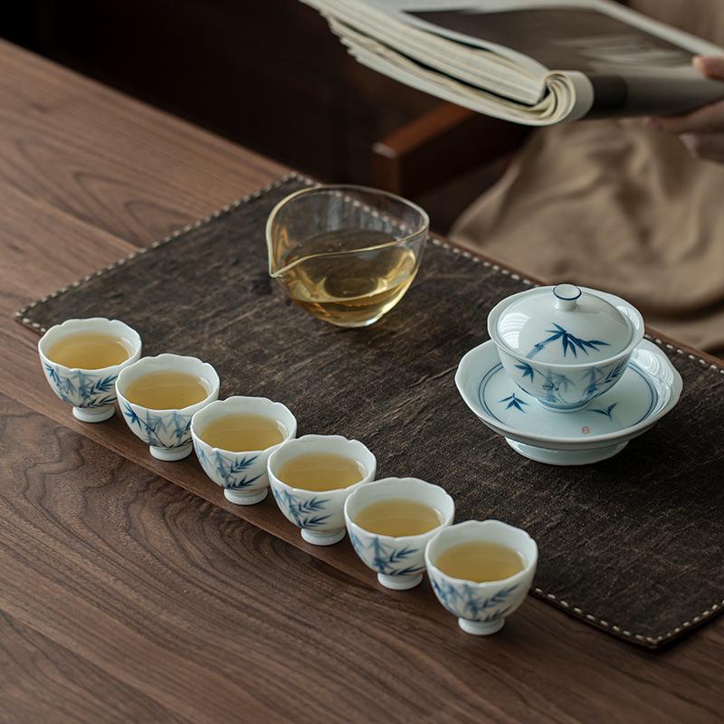 Hand-painted High-end Kung Fu Tea Set, Gift-giving Gifts, Master Cup, Sancai Cover Bowl, Tea Cup, Company Business Gifts