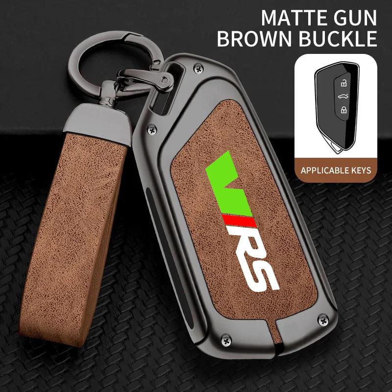 Dclaq2 For Skoda VRS Octavia 1 2 3 Rapid Kodiaq Karoq RS Fabia Kamiq Superb Zinc Alloy Car Remote Smart Key Case Cover Auto Accessories