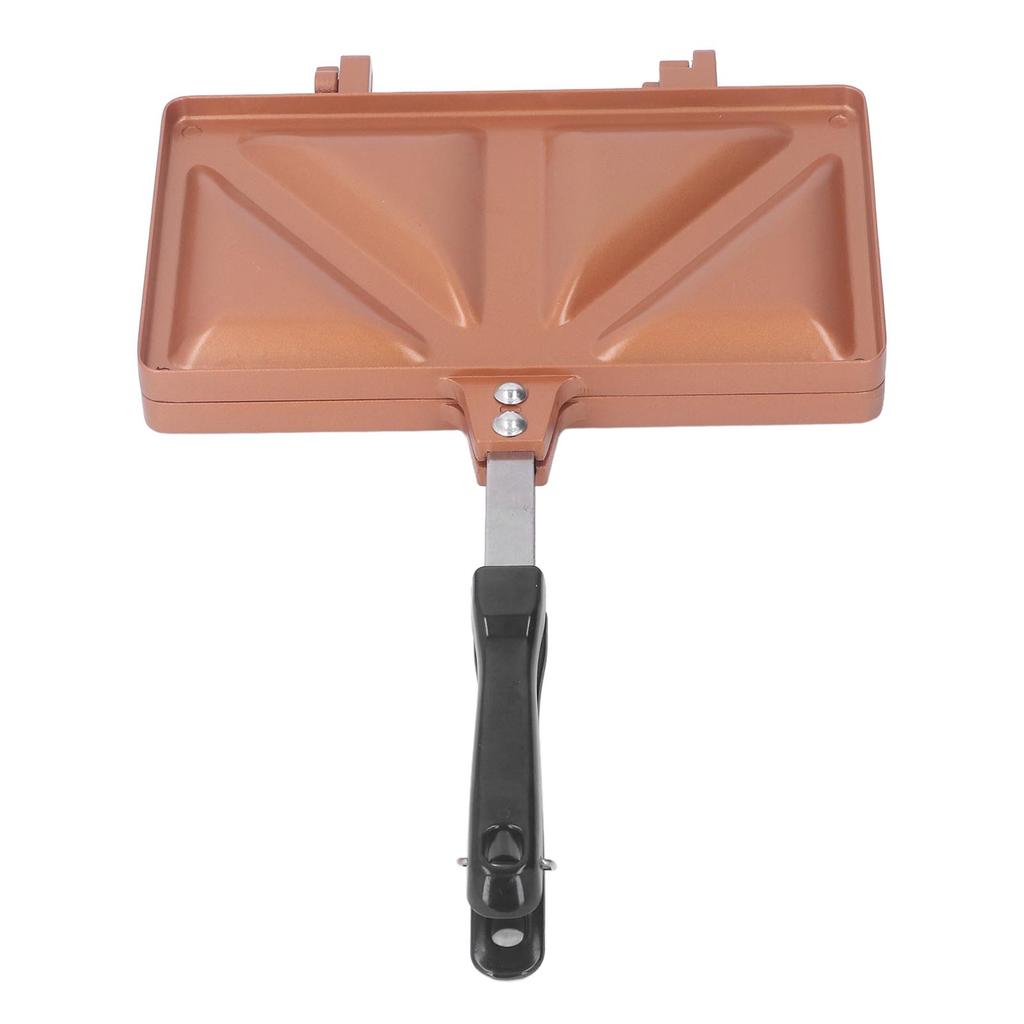 Hot   Maker Aluminum Alloy Hot Dog Toaster Double Sided Frying Pan   Baking Pan