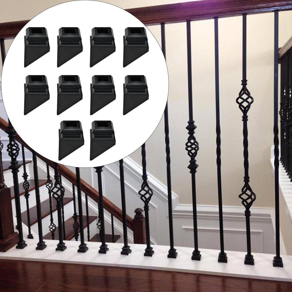 10 szt. Żelazne Poręcze Schodowe, Metalowe Poręcze, Łatwa Instalacja, Okucia do Szyn Podporowych,