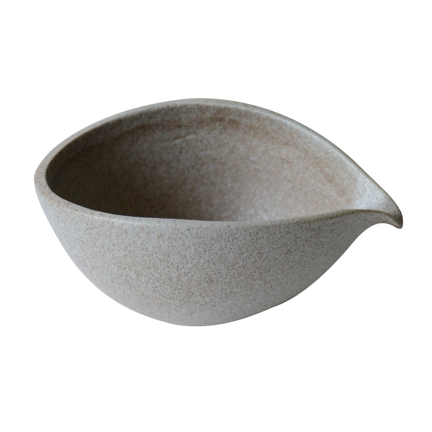 

Katakuchi Bowl Medium Bizen Style Matcha Bowl, Palm Color/White 180ml Matcha Bowl with Handheld Heater (1 Piece) (C)