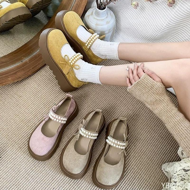 Thick Soled Height Increasing Women's Shoes for Spring Summer New Style Rhinestones Simple Comfortable Versatile Women's Shoes