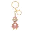 Snowman Rhinestone Key Chains Sparkling Pendant Keychain Alloy Bag Buckle Pandant for Christmas