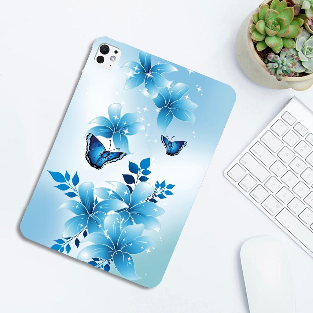 Für iPad Pro 13 (2024) Hülle Musterdruck Slim Weiche TPU Tablet-Hülle