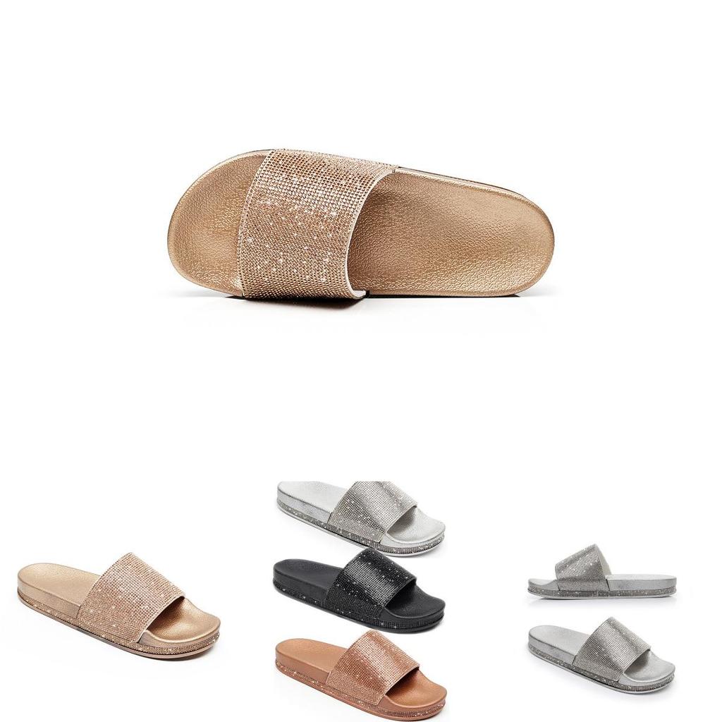 Design Slip On Ciabatte Sandali Scintillanti con Diamanti Taglia Scarpe Essex**
