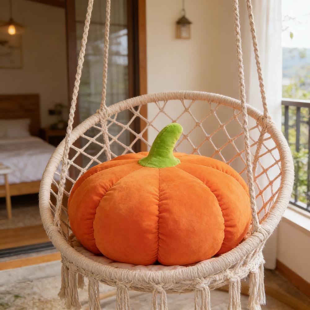 Soft Plush Pumpkin Pillow - Halloween Decorative Cushion, Stuffed Toy for Home & Car, Cute Gift for Kids & Adults