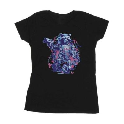 Guardiões da Galáxia Volume 3 Camiseta de Algodão com Pose de Grupo Feminina/Senhora