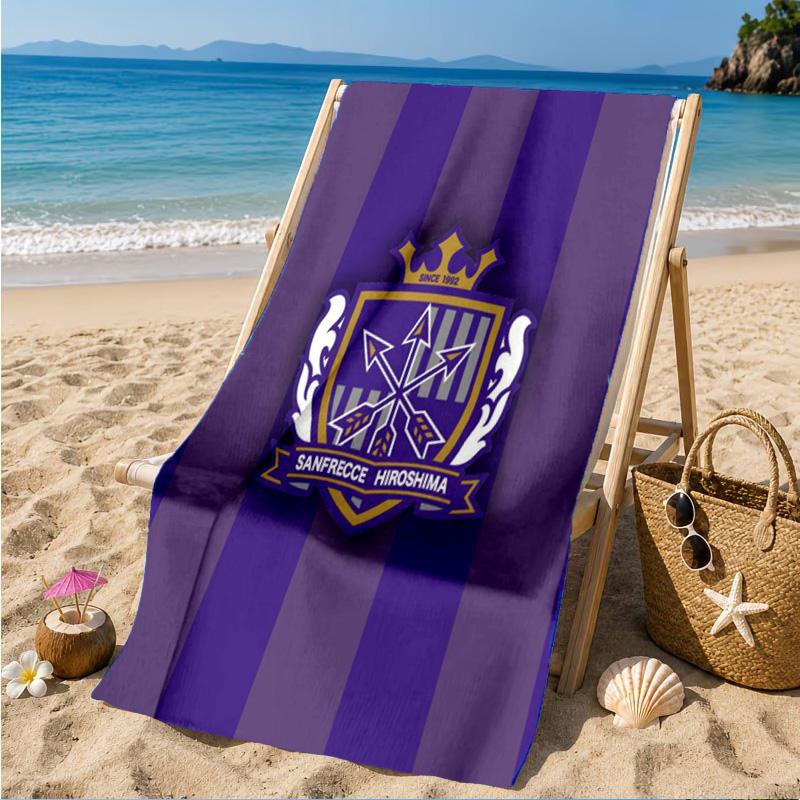 Fußballverein Wappen Aufgedrucktes Mikrofaser Strandtuch, Weich Und Saugfähig, Schnelltrocknend, Ideal für Sommerreisen, Strand-Essential, Schwimmbad