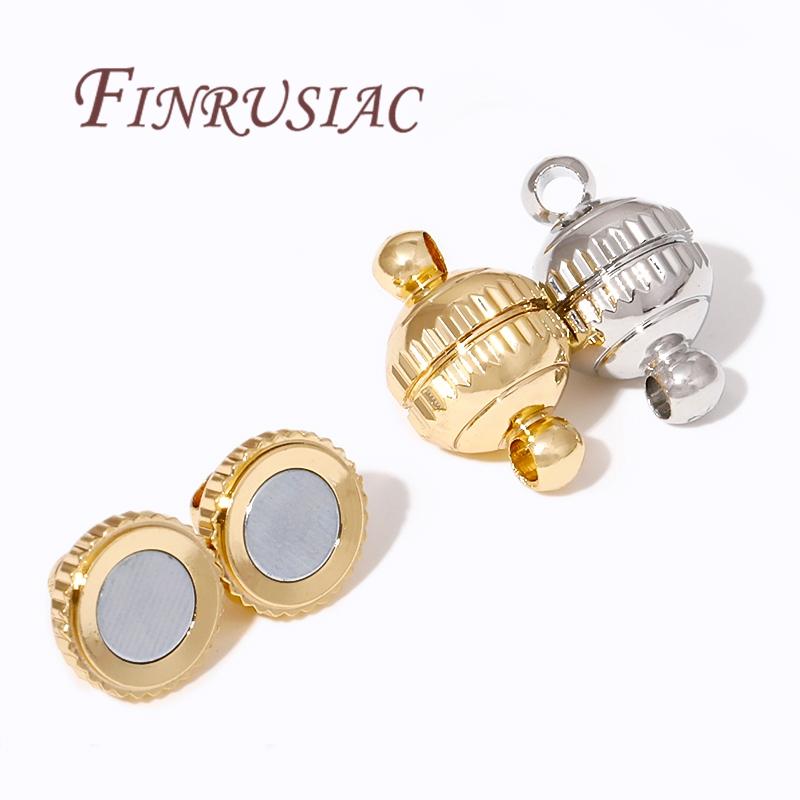 18K Gold Plated Magnetic Fasteners,Magnetic Clasps For Bracelets Accessories,DIY Necklace Clasp Connectors Jewelry Making