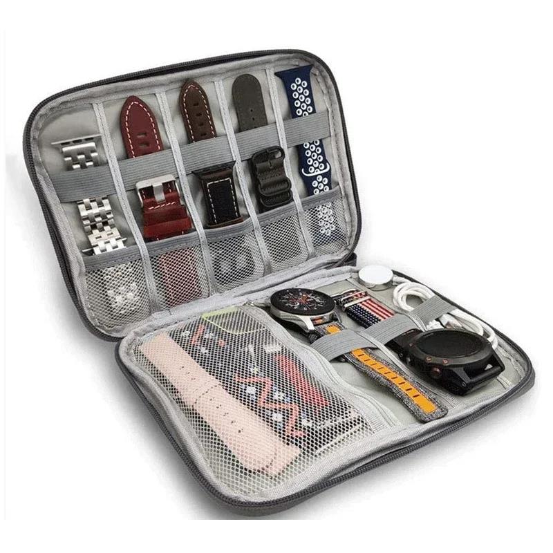 Watchband Storage Box For Smart Watch Straps Data Cable And Wriststrap Travel Case Compact Organizer Pouch