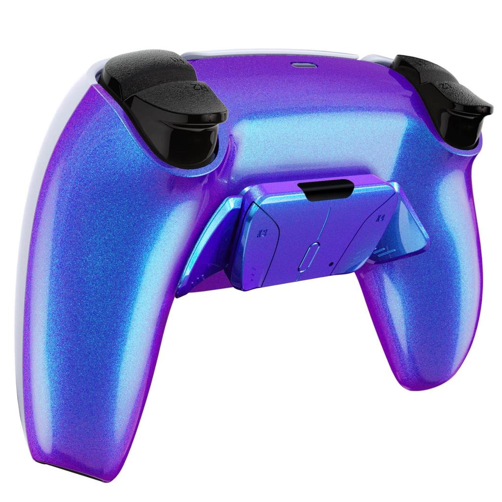 EXtremeRate compatibil cu controlerul PS5, clapetă spate programabilă, design Cameron, plastic, RISE4, remapare compatibilă cu controlerul PS5 cu upgrade