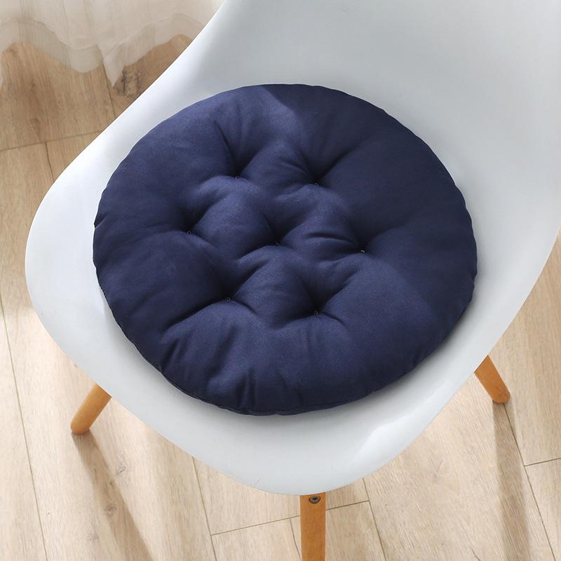 Round Solid Color Chair Cushion Seat Pad Soft Comfortable Sofa Pillow Office Home Decor Floor Mat for Dining Living Room