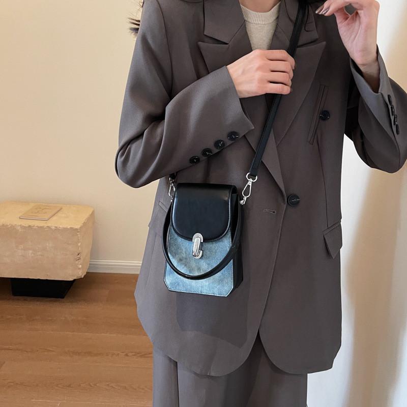 Stylish Street Style Pu Small Tote Bag 2023 New Arrival Women s Shoulder Bag чёрный
