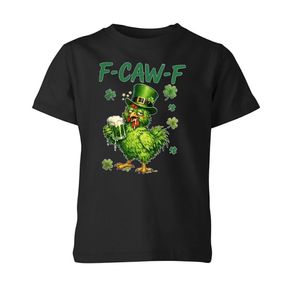 St Patricks Day Irish Funny F CAW F Unisex Kids T Shirt Boys Girls Tee 130
