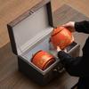 Leather box ceramic tea can black tea Pu'er tea universal sealed can tea packaging gift box business gift white tea