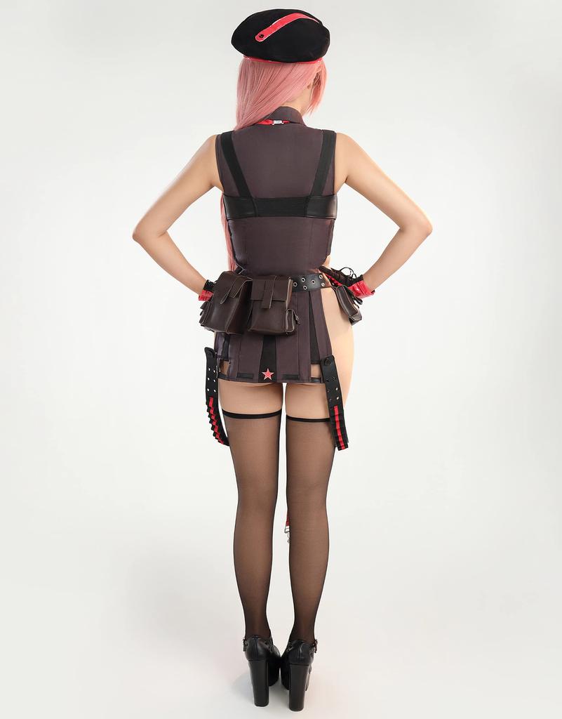 Miccostumes Erwachsener und Mädchen Anime Spiel Cosplay Alltag Casual Performance Niedliches und Cooles Outfit Schwarz und Perfekt für Alltag oder Verkleidung Damen