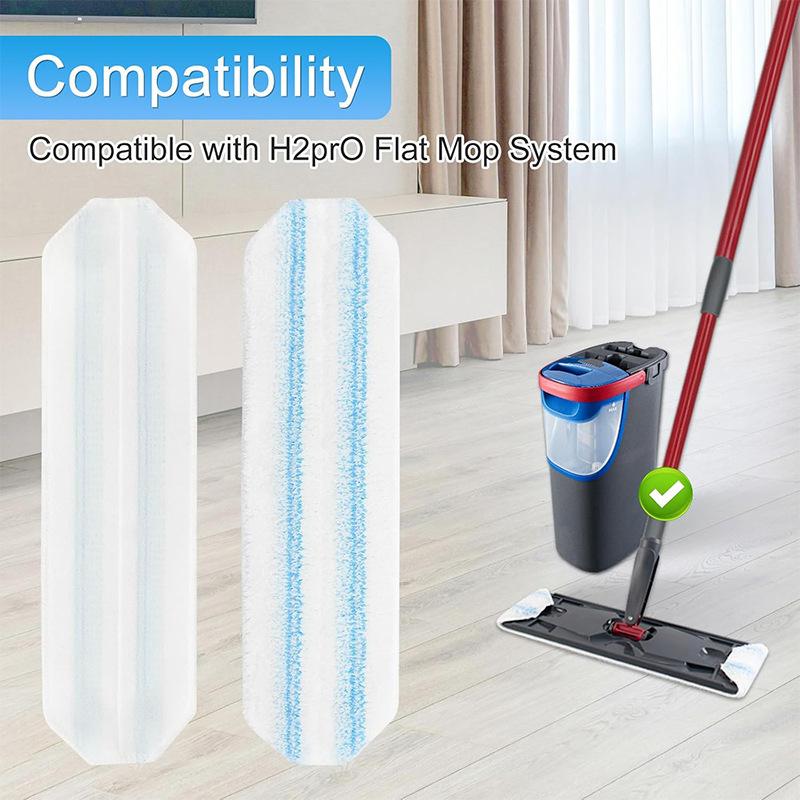 For H2Pro Flat Mop System Flat Mop Pad Replacement Parts Microfiber Mop Pad Reusable Washable Cleaning Tools Accessories