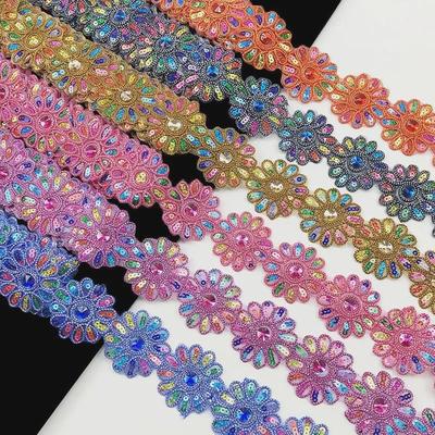 Ethnic Style Embroidered DIY Lace Trimmings for African Clothing