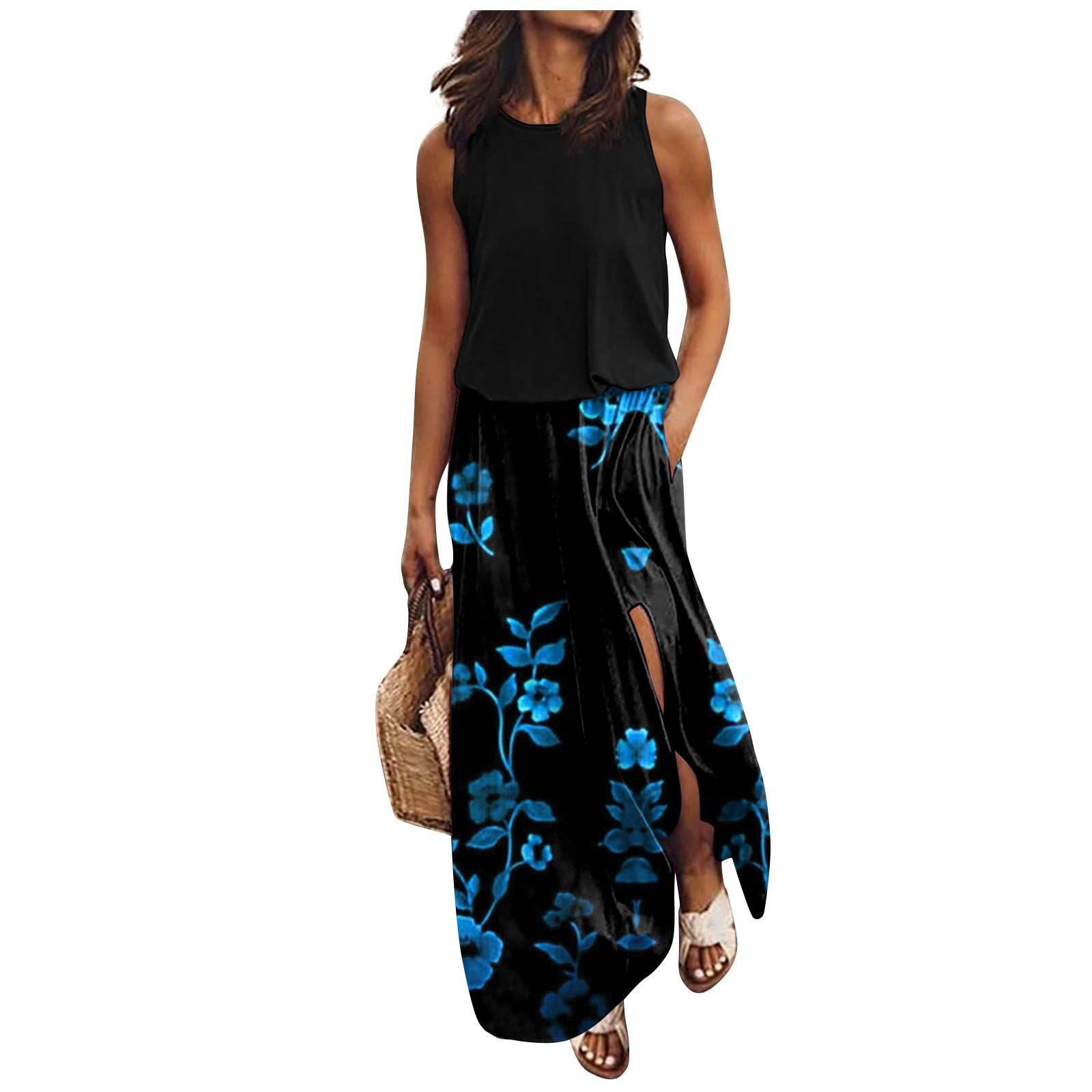 Женское платье с эластичным поясом и принтом — фото 3