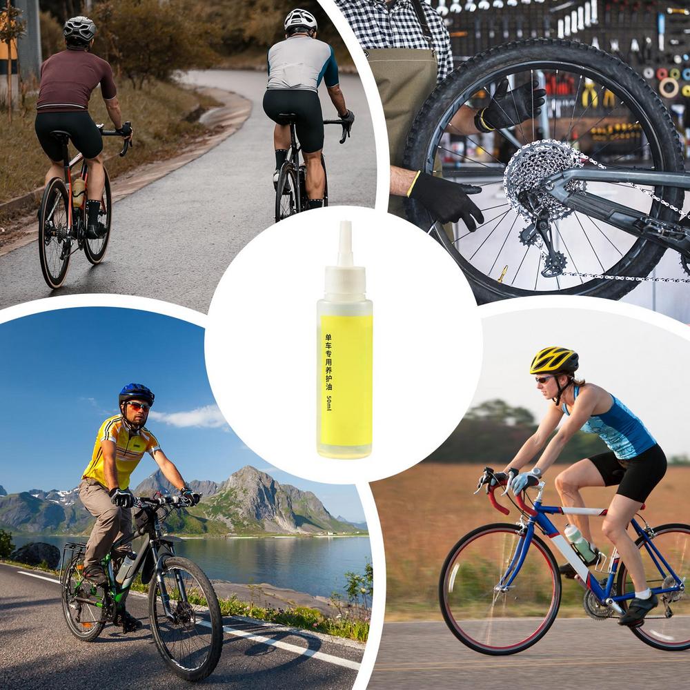 Chain Lubricant For Cycle 50ml Chain Lube Long-Lasting Cycle Chain Oil Anti Rust Maintenance Oil Based Drip Squeeze Chain