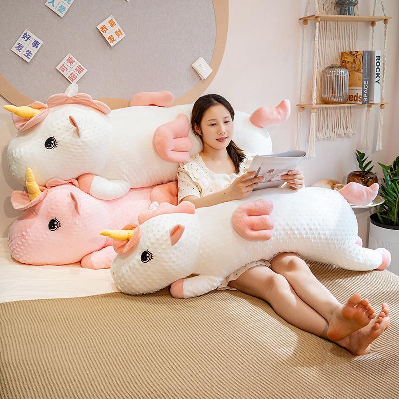 Large Pink Tumble Unicorn Pillow Plush Toy Doll Unicorn Doll Girl Comfort Puppet Doll