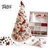 Bead Craft Kit for Christmas DIY Beaded Tree Adults, Kit, Ornament Crafting Set 3D Handmade Holiday Tabletop Mantel Decoration Desktop