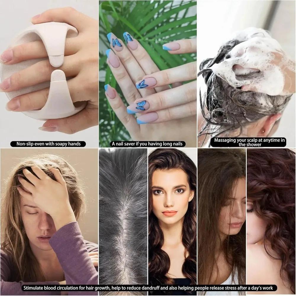 Silikon Shampoo Kopf Kopfhaut Massagebürste Weich Hautfreundlich Haarwasch Massagekamm SPA Schönheits Haarpflege Werkzeug für Salon