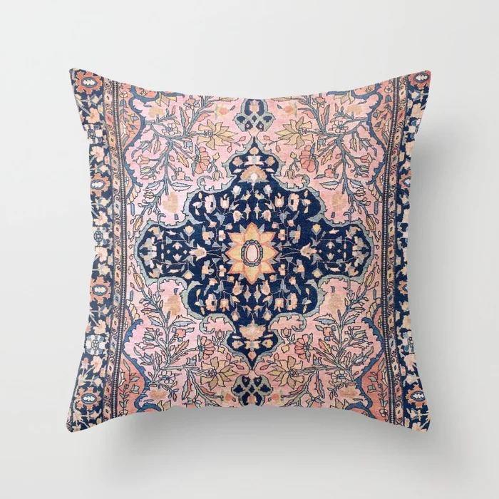Ethnic Style Pattern Square Polyester Pillowcase, Sofa Living Room Decorative Cushion Cover, Bedroom Bedside Pillow Cover