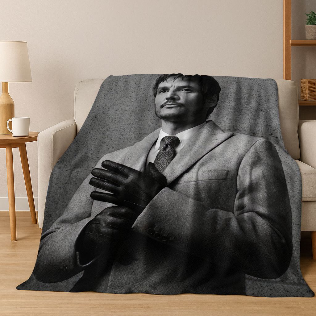 

3D Jose Pedro Balmaceda Pascal Star Flannel Blanket Soft Warm Blanket for Bedroom Living Room Bed Travel Camping Picnic Gift 75x90cm