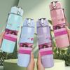 1PC Harler Faded Muscle Text Print 750ml Colorful Plastic Sports Water Bottle Leakproof Pop Up Lid with Straw for Outdoor Work Home Use