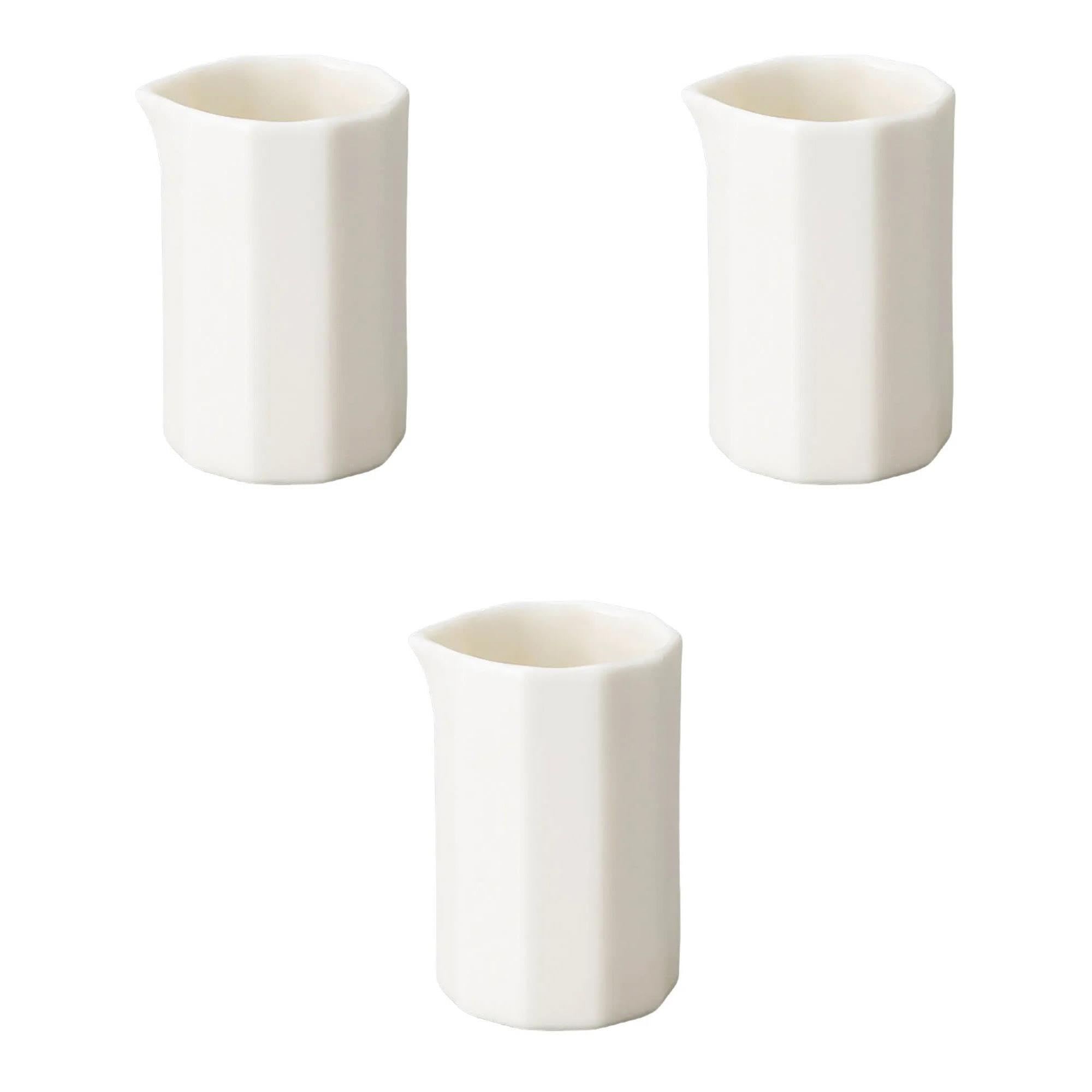 

Set of 3 Decagonal Pitchers for 3 People [3.5 x 6cm (50cc)] Western-style Tableware, Ceramic, Made in Japan, Setomonohonpo