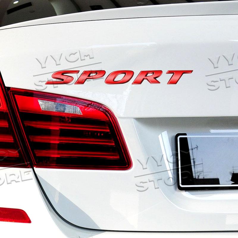 For Sport Metal Emblem Civic Typer Accord CRV Vezel HRV Stepwgn Odyssey Jazz Fit 3D Decals Sticker Rear Trunk Badge Logo