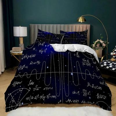 American Style Letter Words Postcards Comfortable Duvet Cover Pillowcase Bedding Set Children Bedroom Decoration Home Textile