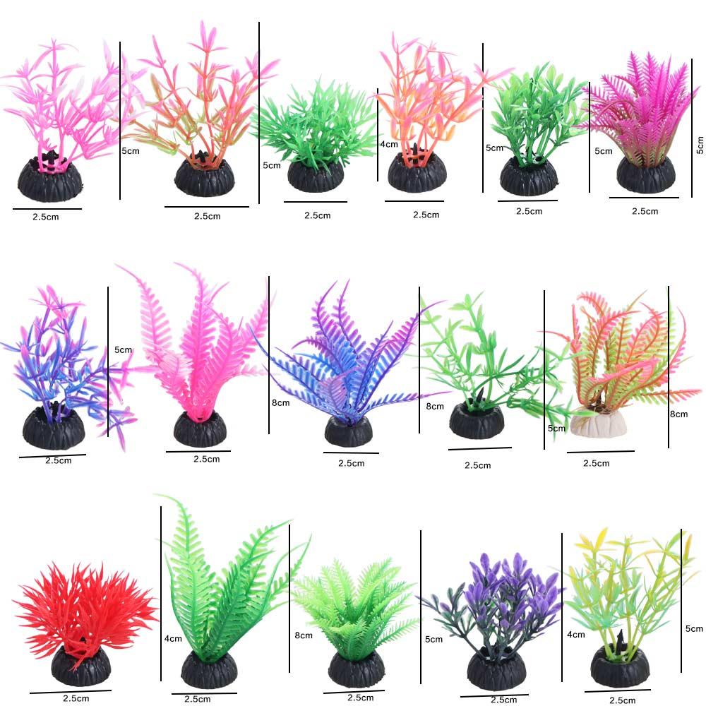 Decorative Artificial Aquatic Plants Simulation Mini Water Weeds Ornament Lifelike Plastic Fake Water Plants Home