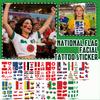 Flag Design Temporary Tattoos Set of Multiple Shapes for Events Parties Festivals and Sports Fans Temporary Tattoos