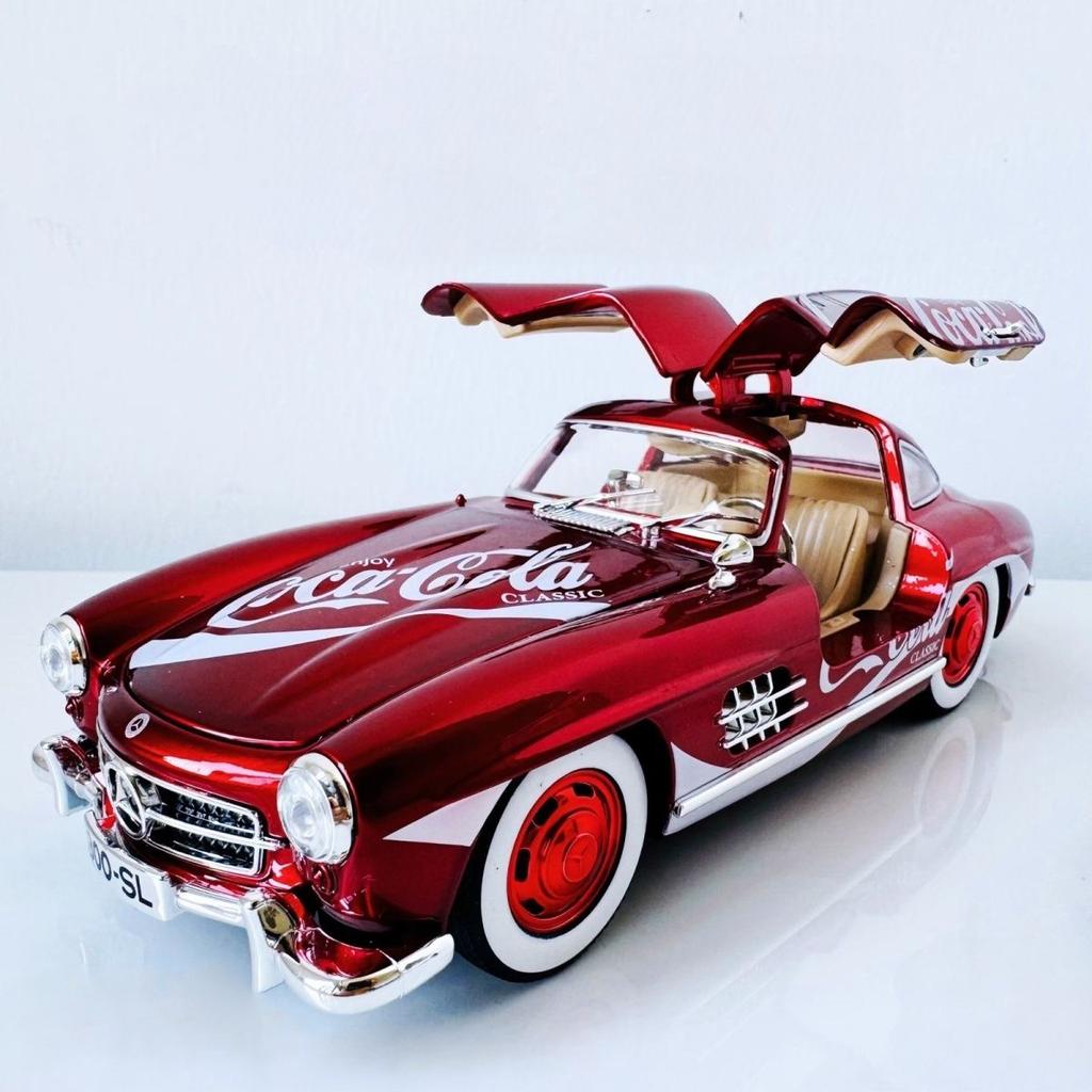 1:24 Mercedes Benz 300SL Coca Cola Pepsi Cola Classic Vintage Car Alloy Metal Diecast Model Car Children's Toy Car Gifts For Boy