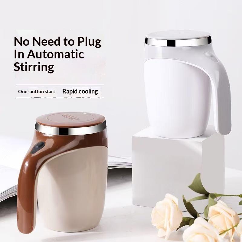 Portable Rechargeable Self Stirring Mug Electric Coffee Mixer Cup 380ml Food Grade Stainless Steel for Outdoor Picnic