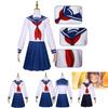 Stylish Night Sakura Rokumi Cosplay Outfit Deep Blue Polyester Fabric For Anime Lovers