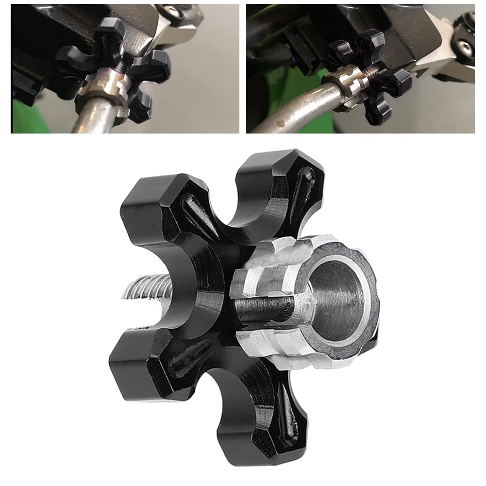 Qiilu M8 Motorcycle Brake Clutch Lever Cable Wire Adjuster Screw CNC Aluminum Alloy Motorcycle