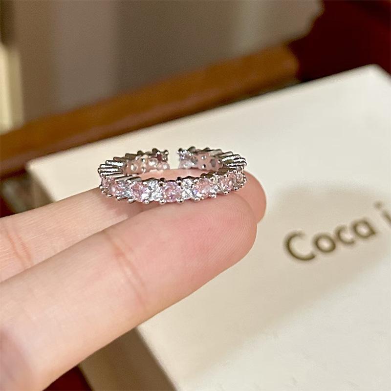 Европейское и американское женское кольцо, персонализированное, модное, универсальное кольцо Opening adjustable розовый