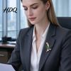 Women Coat Badge Flower Brooch Pin Oil Dropping Floral Dainty Plants Jewelry for Suits Coats Scarves and Bags Suit Pin