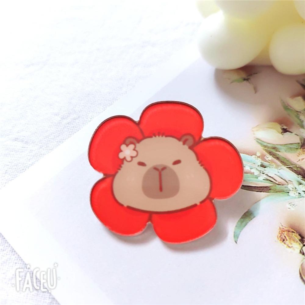 Cartoon Capybara Brooch Animals Cute Bag Pin Fashion Capybara Acrylic Badge