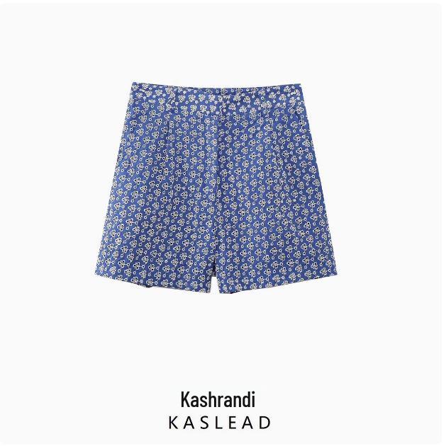 

Spring 2025 Women s European & American Embroidery High-Waist Casual Bermuda Shorts L