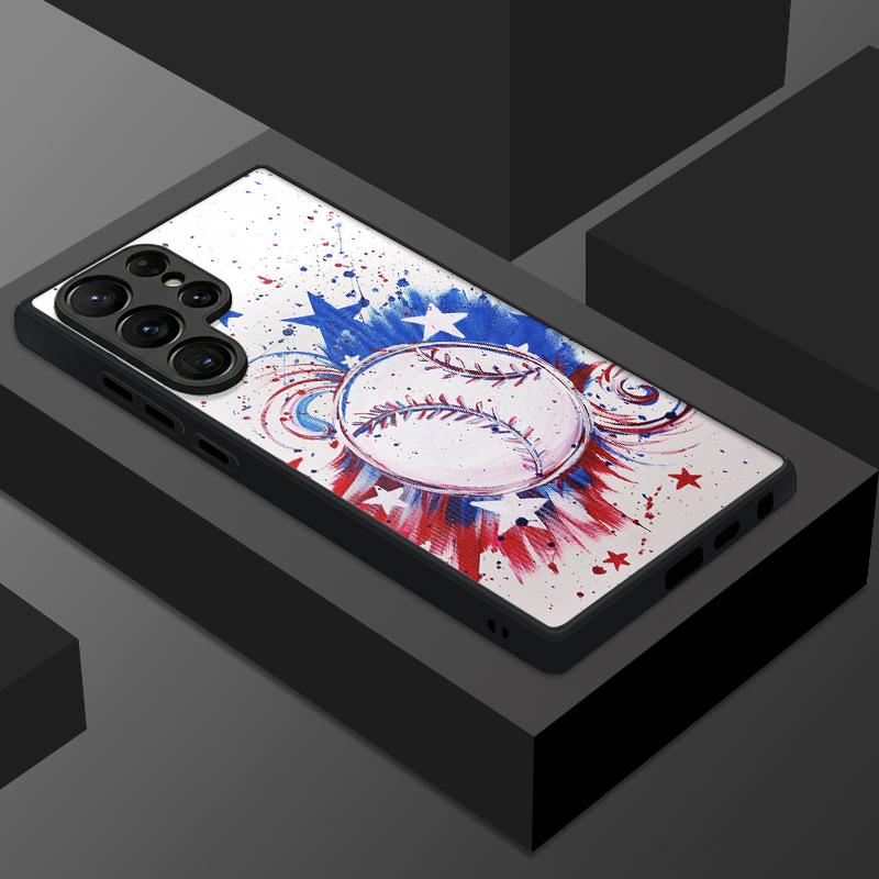 Thin Ring Magnetic Phone Case For Samsung Galaxy S26 Ultra S25 FE S24 S23 S22 Plus S21 FE Abstract Geometry Style Hybrid TPU+PC Matte Cover