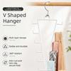 Metalen V-vormige Kledinghanger Ruimtebesparende Organizer met Meerdere Haken Nieuwe Dubbelzijdige Hanger voor Kledingkast
