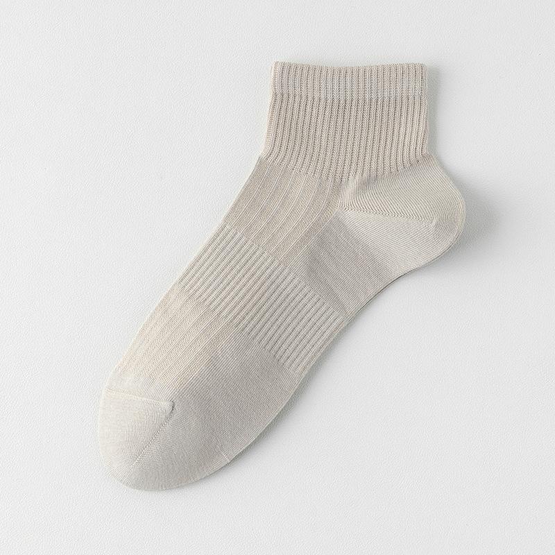 Men's Summer Thin Solid Color Breathable, Sweat-absorbing, Deodorizing Mesh Business Short Socks